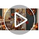 27-Piece Fall Decor Set with Velvet Pumpkins, Maple Leaves & Acorns