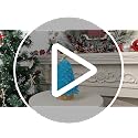 Aquamarine Sea Glass Christmas Tree with LED Lights - Handcrafted Holiday Decor
