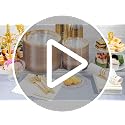 50 Guest Rose Gold Plastic Dinnerware Set for Weddings & Parties