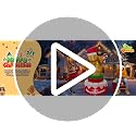 OurWarm 5FT Gingerbread Christmas Inflatable Outdoor Decoration - Rotating Santa Hat & Candy Cane