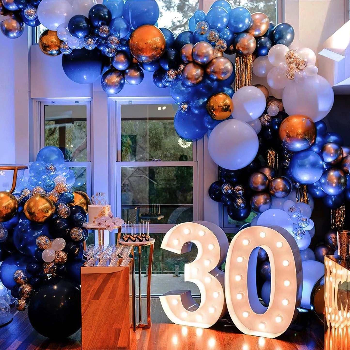 PartyWoo Metallic Blue Balloons - 100pcs 5 Inch Mini Chrome Latex Balloons for Celebrations