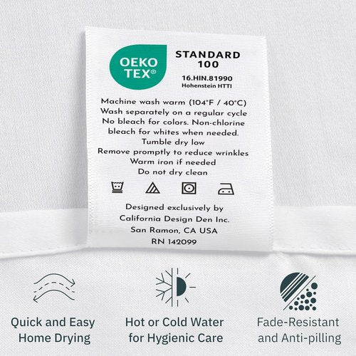California Design Den 400 Thread Count Queen Bedsheet Set - 100% Cotton Sateen, Soft & Breathable - Bright White, Deep Pocket