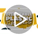 Ivory Disposable Table Skirts 12 Pack - Self-Adhesive Party Decorations for 6ft & 8ft Tables