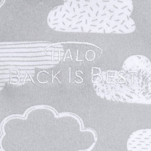 HALO 100% Cotton Sleepsack Swaddle, 3-Way Adjustable Wearable Blanket, TOG 1.5, Clouds, Small, 3-6 Months