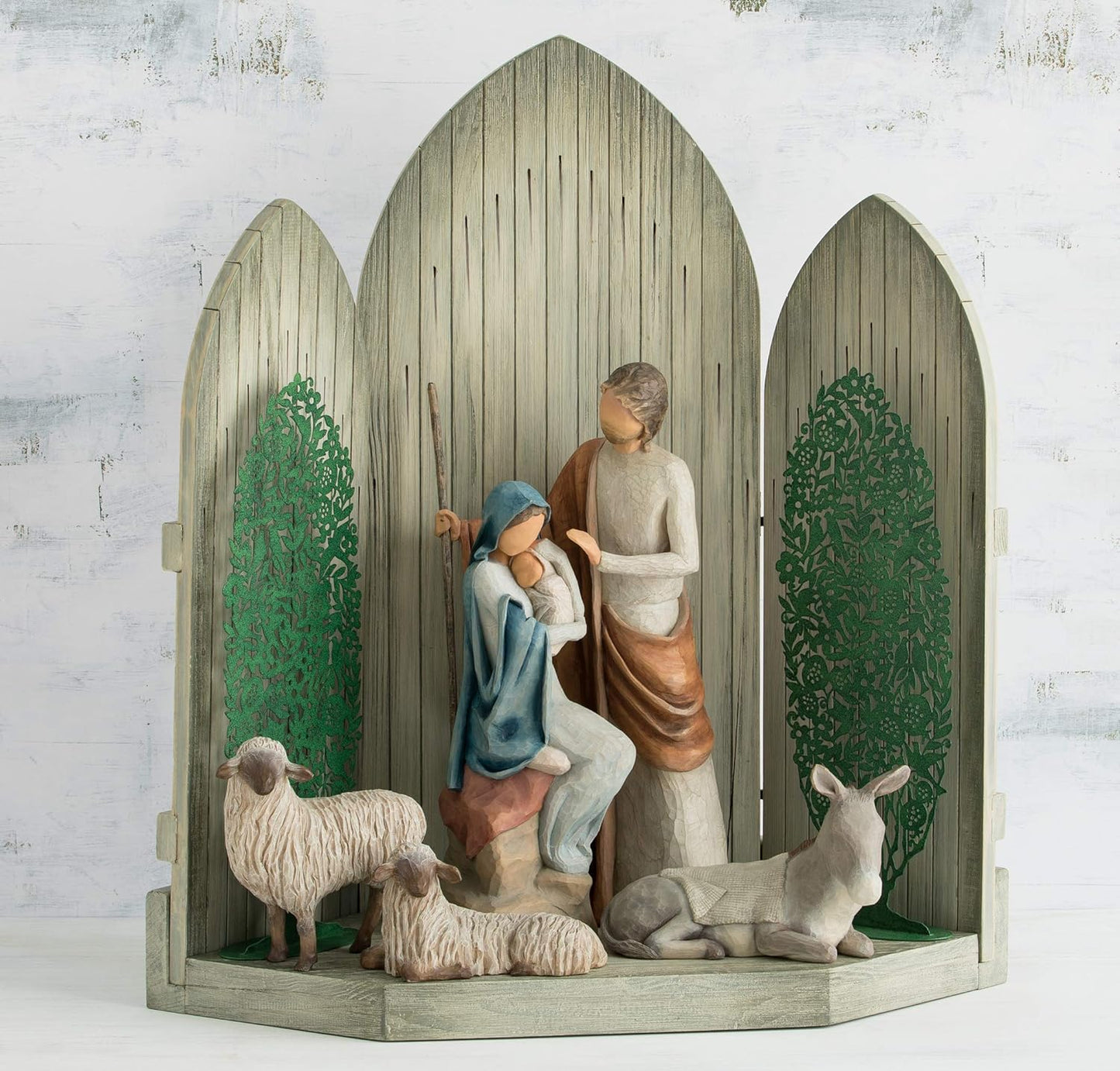 Willow Tree - Hand-Painted Nativity Backdrop for Christmas Story | Beautiful Sanctuary Design