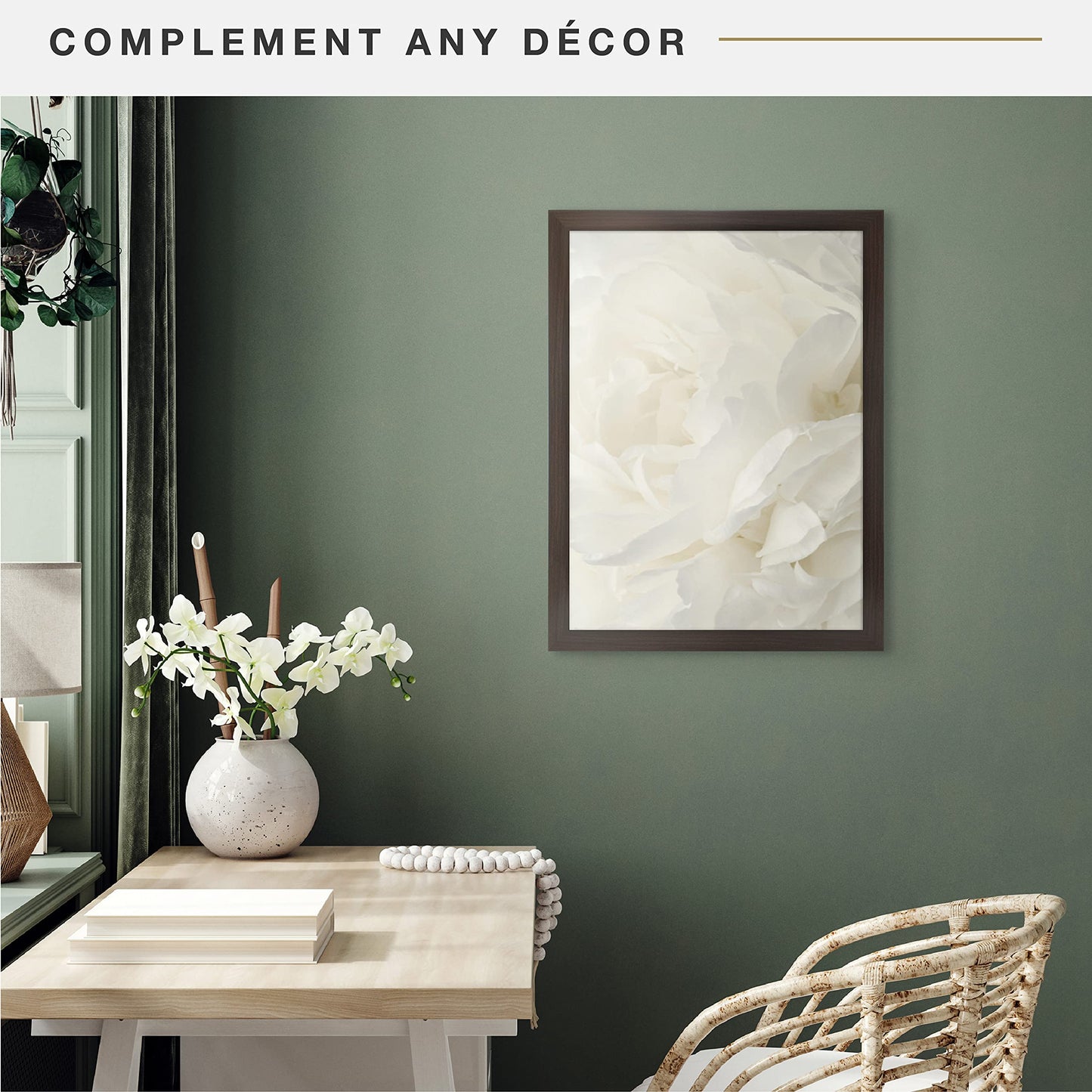 MCS Museum Poster Frame 20x27 Espresso Woodgrain, Vertical & Horizontal Wall Hanging Large Picture Frame for Photos, Posters & Art Prints (1-Pack)