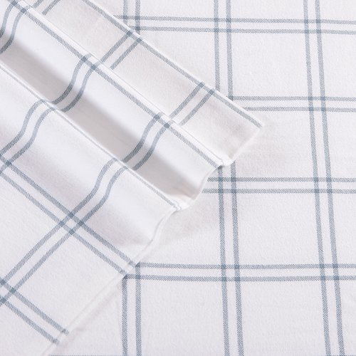 Eddie Bauer - King Sheet Set, Warm Breathable Cotton Flannel Bedding with Deep Pockets, Brushed for Extra Softness, Cozy Home Decor, Oeko-Tex Certified (Westridge Plaid, King)