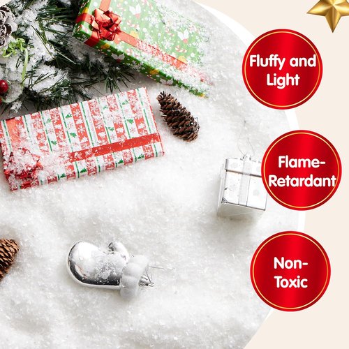 JOYIN 12oz Fake Snow | Artificial Snowflakes for Christmas Tree Decor - 320g Winter Decoration