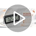 Mini Digital Alarm Clock with Dual Alarms Battery Operated - Black