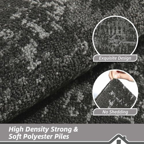 BEQHAUSE Dirt Trapper Door Mat - Non-Slip, Washable, Stain Resistant | 20" x 32", Dark Grey