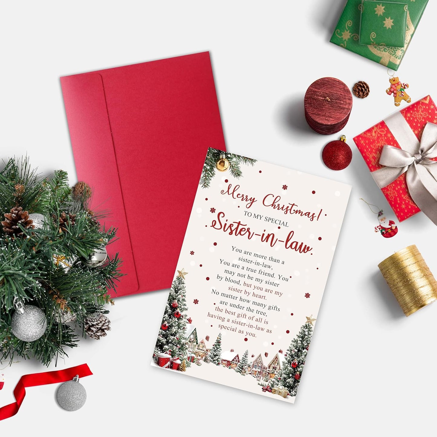 Regine Switzerland Christmas Card - Heartfelt Holiday Greeting for Sister-in-Law | Special Gift Idea