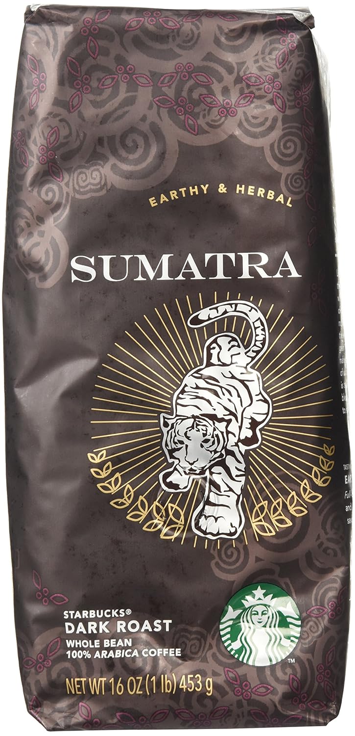 Starbucks Whole Bean Coffee - Sumatra Blend (1lb) | Rich, Bold Flavor for Coffee Lovers