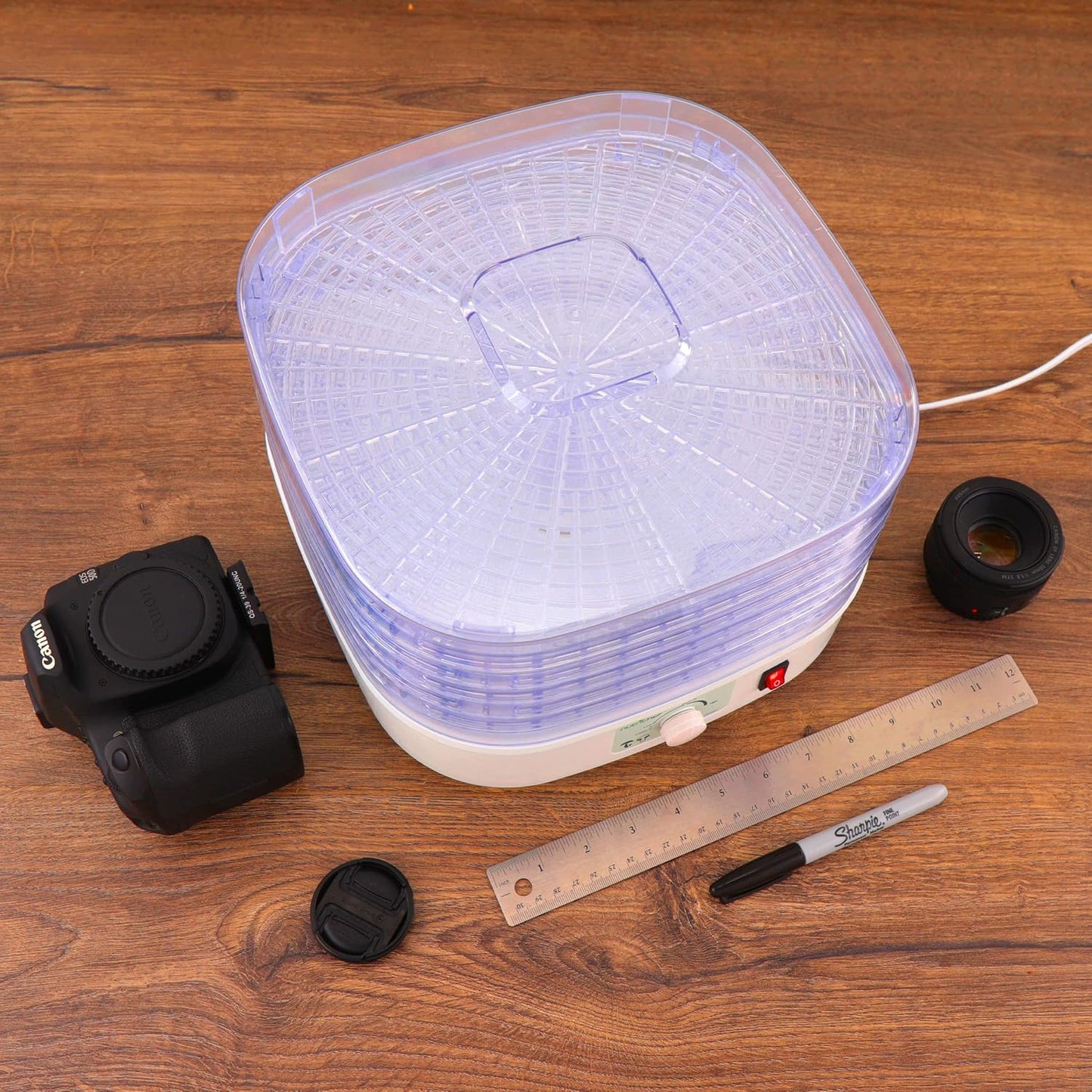 Nutrichef Food Dehydrator Machine - Dehydrate Beef Jerky, Fruits & Veggies | 5 Easy-Clean Trays