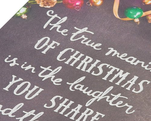 American Greetings Christmas Card - Festive Ornaments & Pine Branches | Perfect Holiday Greeting for Friends