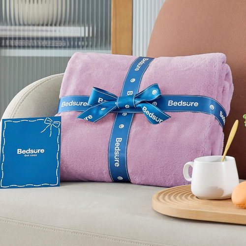 Bedsure GentleSoft Fleece Blanket - King Size Lilac Lavender, Soft & Cozy Microfiber, 108x90 Inches