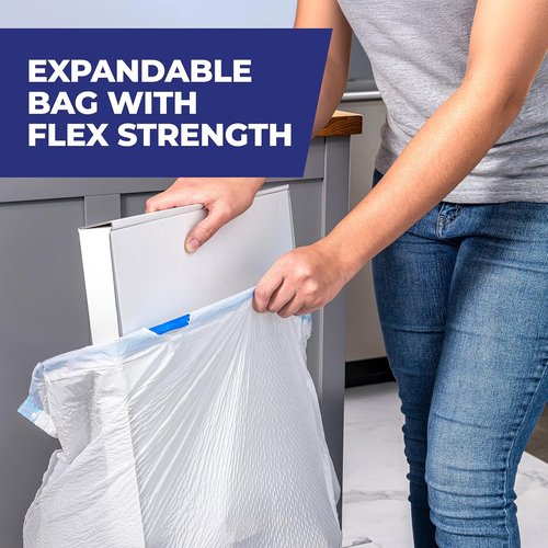 Hefty Ultra Strong 13 Gallon Trash Bags - Leak & Puncture Resistant | Continuous Odor Control, 50 Count, White