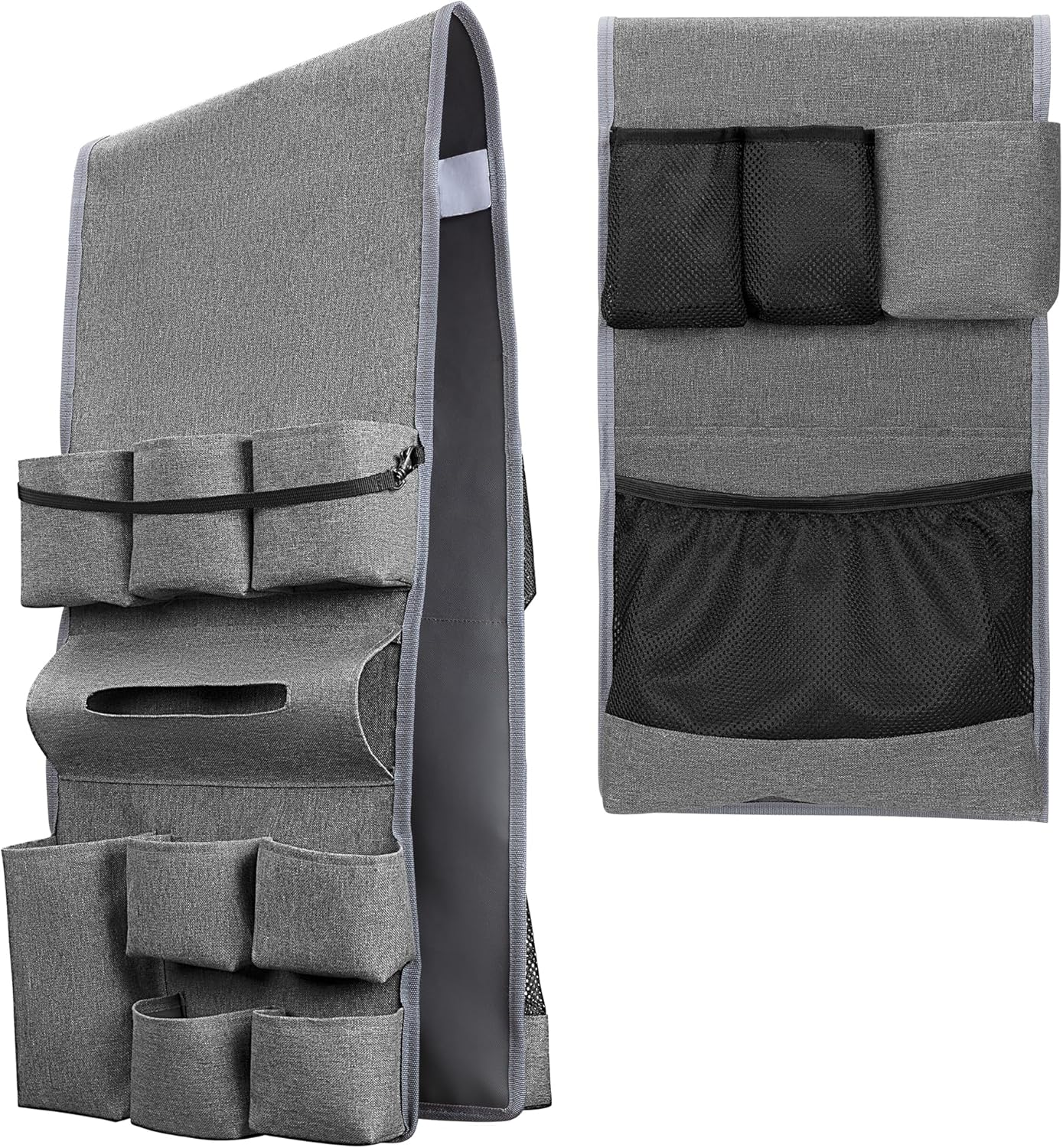 Rexmica Mini Fridge Organizer - 14 Pocket Dust Cover Storage Bag for Home, Office & Dorm | Gray