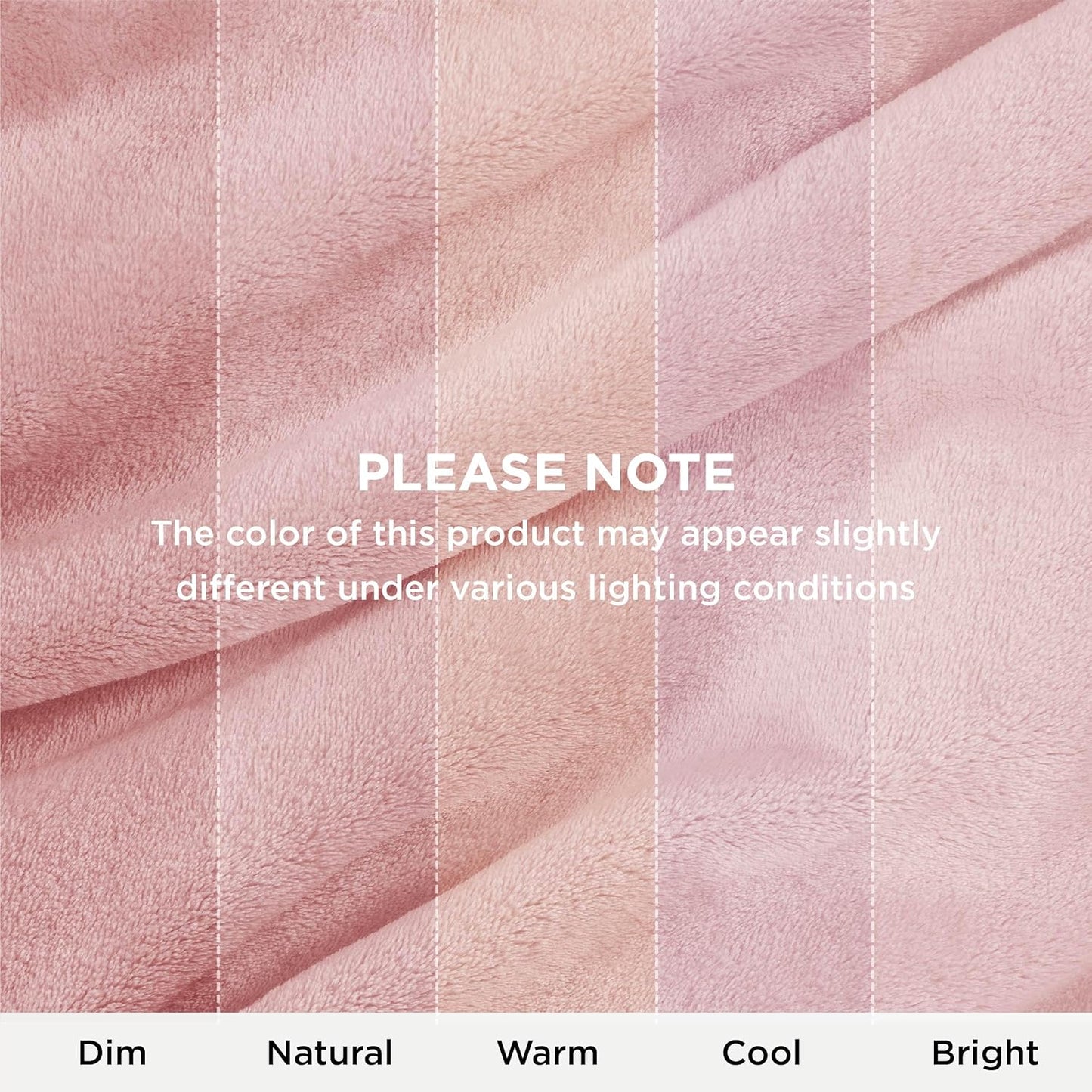 Bedsure GentleSoft Pink Fleece Throw Blanket - Cozy 300GSM Soft Blanket for Couch, 50x60 Inches