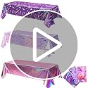 Kpop Birthday Tablecloths - 3pcs Holographic Lightning Party Decor