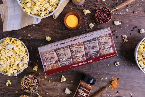 Amish Country Popcorn - 4 Ounce Variety Kernel Gift Set | Non-GMO, Gluten-Free, 10 Assorted Packs