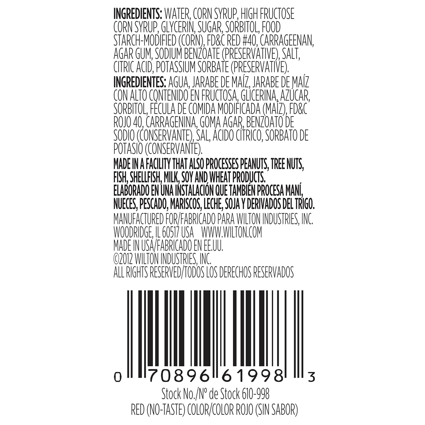 Wilton No-Taste Red Icing Color, 1 oz. - Red Food Coloring