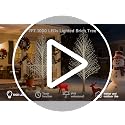 7FT Lighted Birch Christmas Tree - Warm White 1000 LED Twinkle Lights