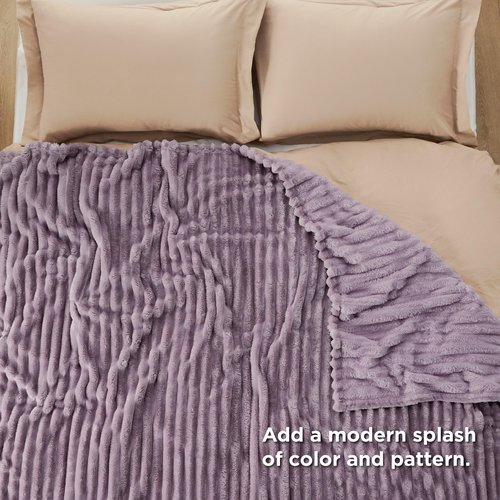 Bedsure GentleSoft Light Purple Fleece Blanket for Couch - Cozy Soft Blankets for Women, Cute Small Throws for Girls, 108x90 Inches