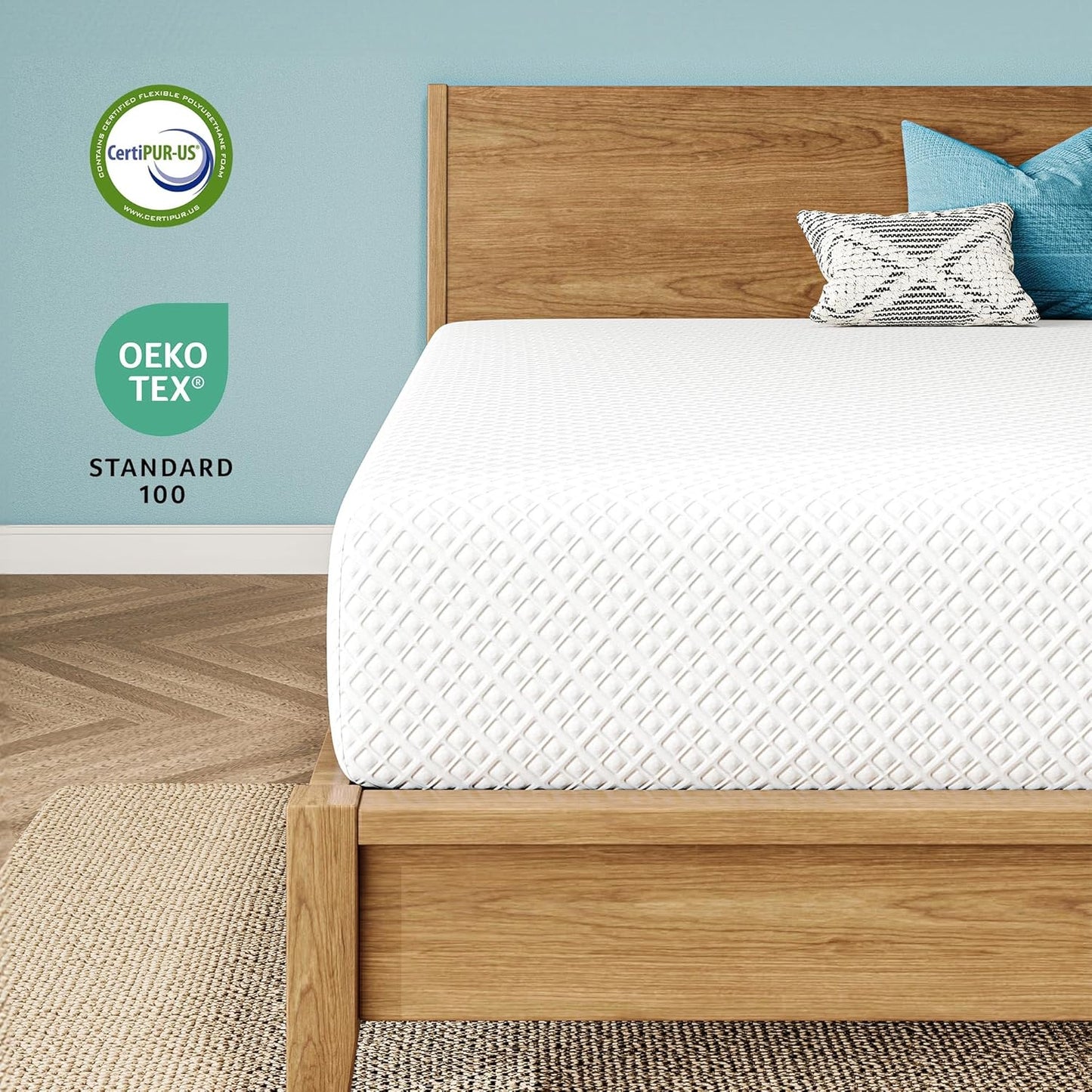 Rolanstar 6-Inch Twin Gel Memory Foam Mattress - Fiberglass Free, CertiPUR-US Certified, Cool & Comfortable Sleep