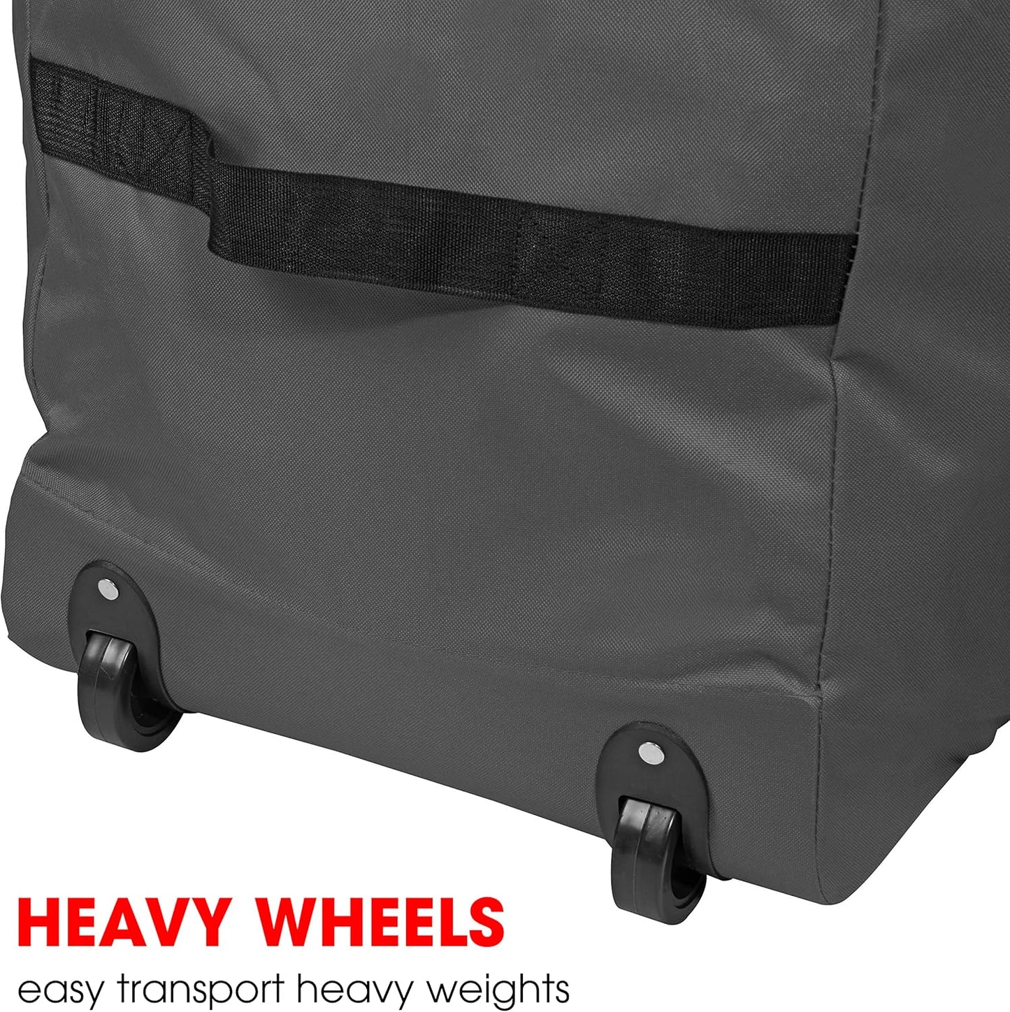 Primode Rolling Tree Storage Bag - Heavy Duty Container with Wheels | Fits Up to 7.5 Ft Holiday Tree, Gray