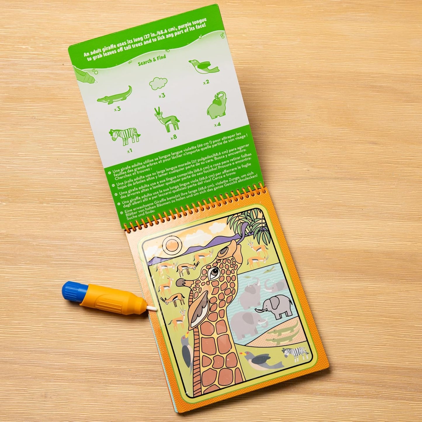 Melissa & Doug Water Wow! Reusable Activity Pad - Safari Theme - Eco-Friendly & Fun