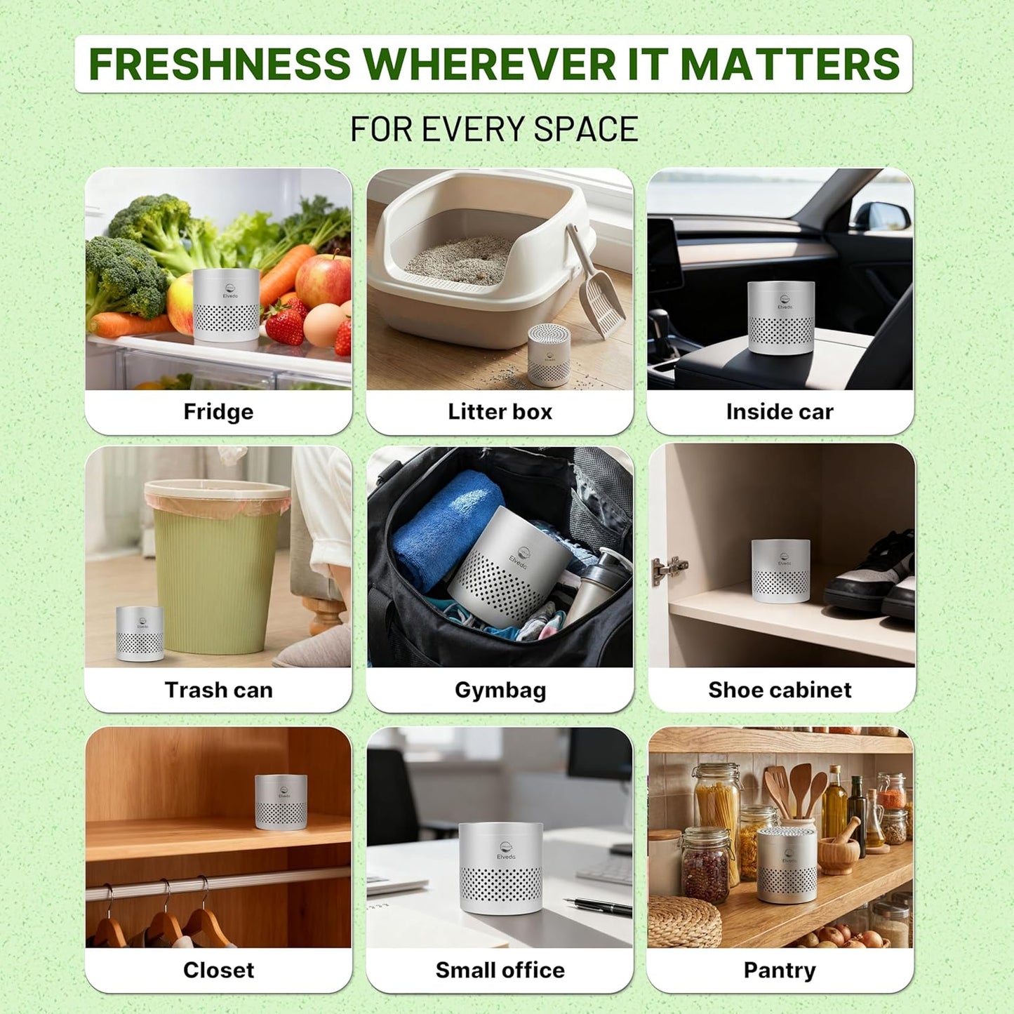 Skiennix Refrigerator Deodorizer - Long-Lasting Odor Eliminator for Home | Nontoxic & Versatile Use