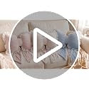 Pink Bow Pillow Set - Ruffled Dutch Velvet Decorative Cushions for Girls Room