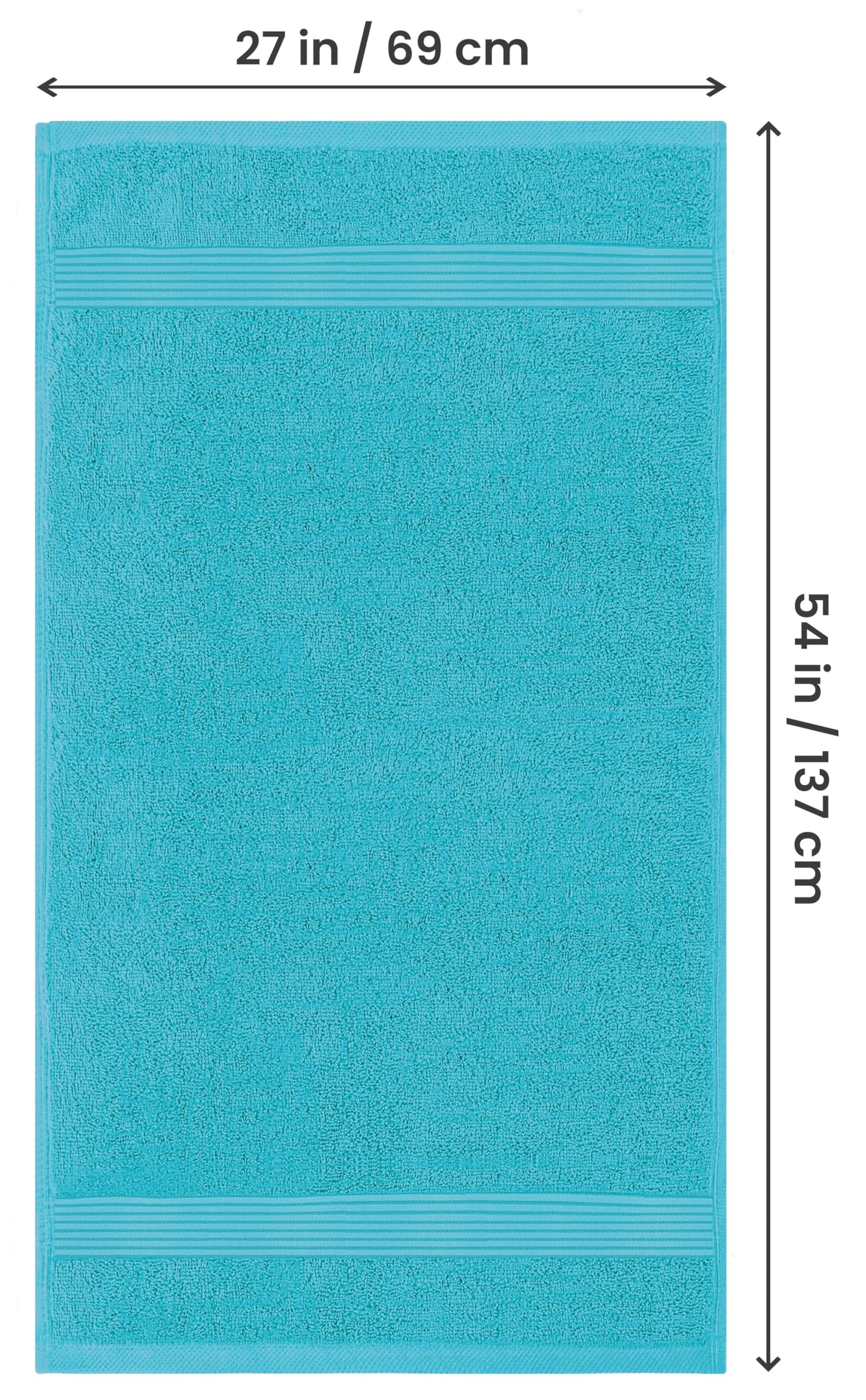 Utopia Towels Luxurious Bath Towels Set, 27 x 54 Inches 100% Ring Spun Cotton, 4 Pack Turquoise