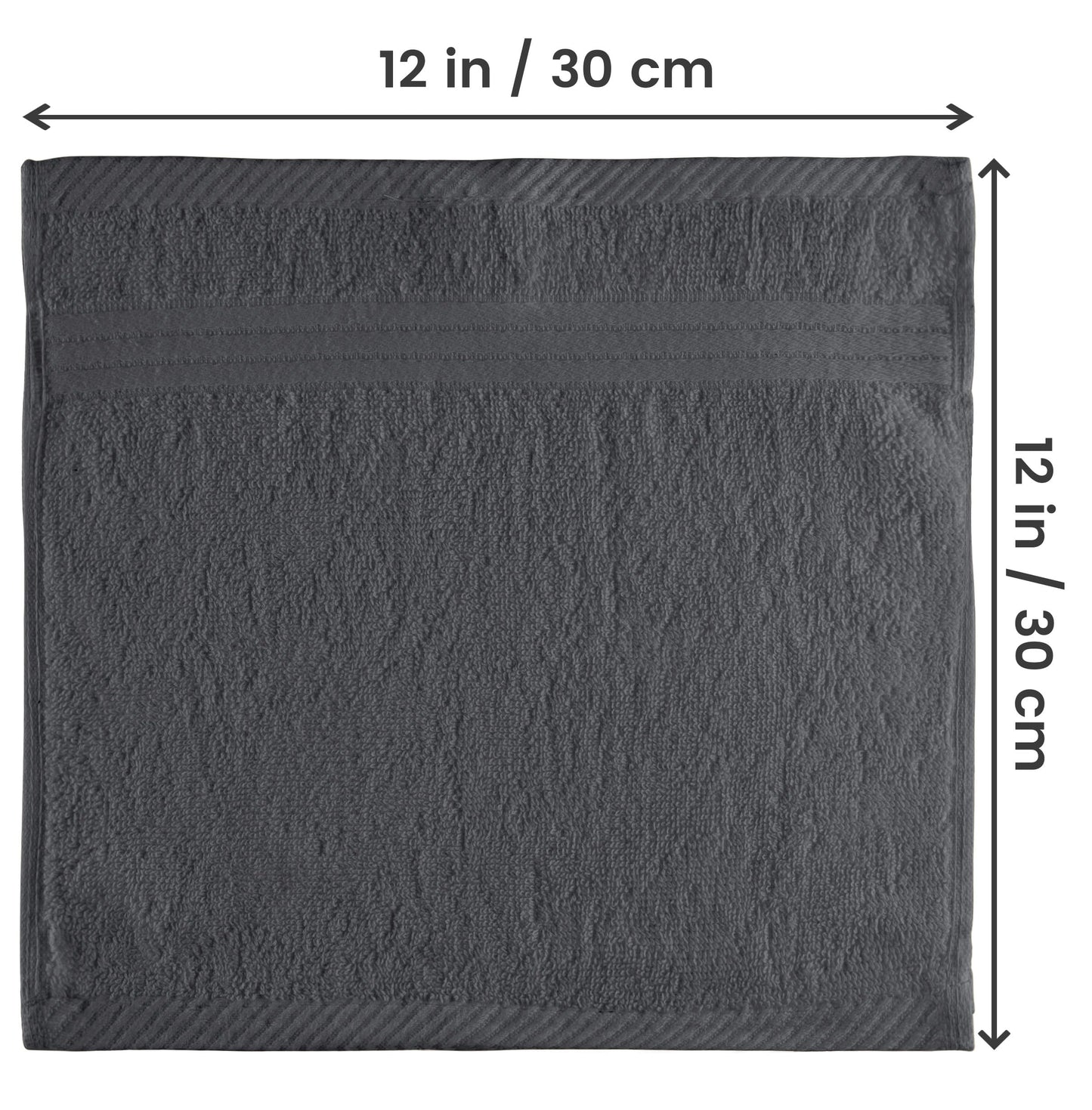 Utopia Towels 12 Pack Premium Wash Cloths Set, 12 by 12 Inches, 100% Cotton Ring Spun, Highly Absorbent and Soft Feel Washcloths for Bathroom, Spa, Gym, and Face, Grey