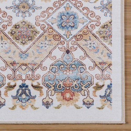 Gertmenian Indoor Boho Area Rug - 6x9 Medium, Non Slip, Super Strong, Ideal for High Traffic Areas in Bedroom, Living Room, Kitchen - Tanis, Ivory, 28963