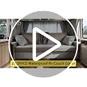 Waterproof RV Couch Cover for Sofa Bed - 2 Piece Jackknife Sofa Protector in Khaki