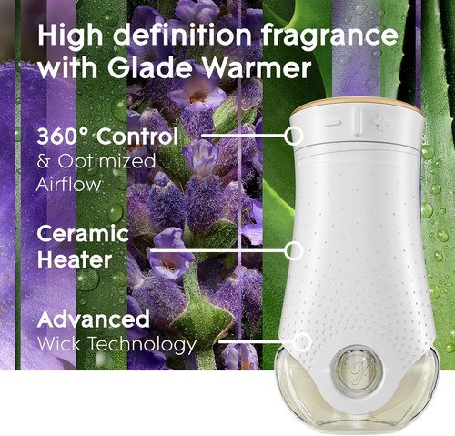 Glade PlugIns Refills Air Freshener - Tranquil Lavender & Aloe Scented Oils | 10 Count, 0.67 Fl Oz