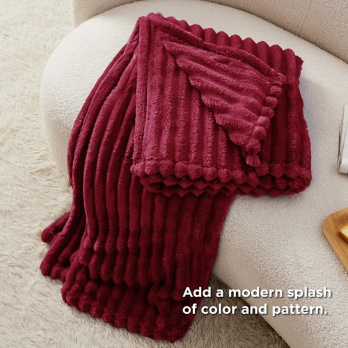 Bedsure GentleSoft Red Twin Blanket for Bed - Cozy Soft Blankets for Women, Cute Large Throws for Girls, 66x90 Inches