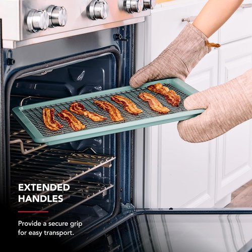 KitchenAid Nonstick Baking Sheet - Swiss Engineered Aluminized Steel, Dishwasher Safe, 13x18 Inch, Cardamom