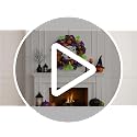Purple Halloween Wreath for Front Door with Happy Halloween Sign - 18 Inch Outdoor Decor