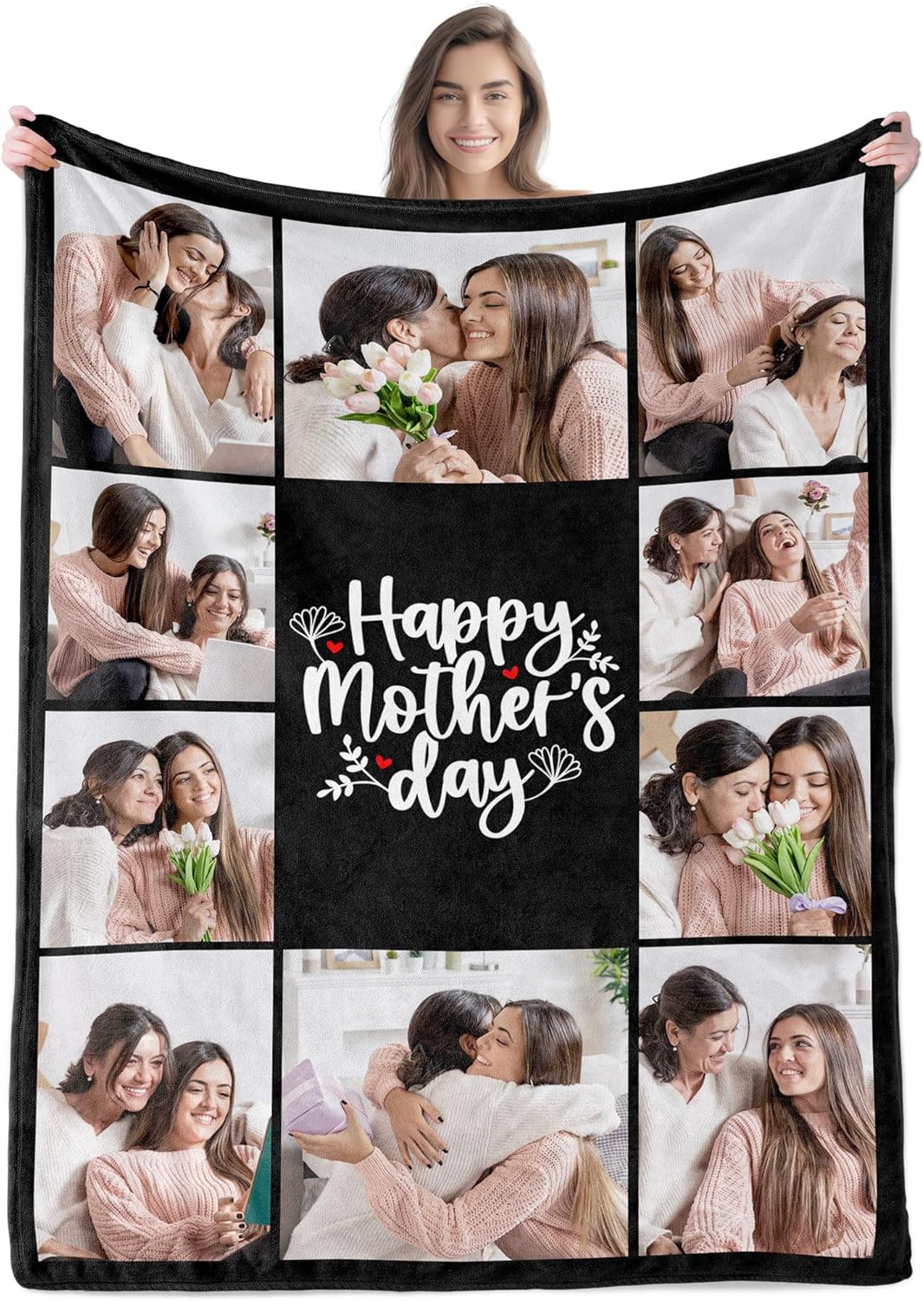 Regine Switzerland Custom Picture Blanket - Personalized Mother's Day Gift for Mom | Ships Next Day