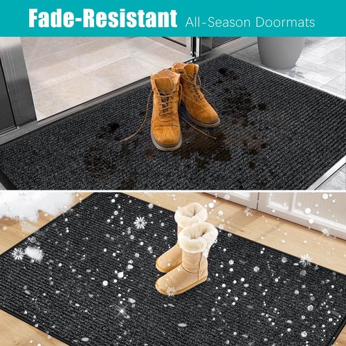 Azadx 4'x6' Front Door Mat Heavy Duty Indoor Outdoor Door Mat Non-Slip Backing Doormat for Entryway Stain and Fade Resistant Commercial Floor Mats Entry Mat Low Profile Welcome Door Mats