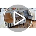 Garvee Counter Height Bar Stools Set of 3 Whiskey Brown 24 Inch