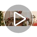 Red 9 Feet Pre-Lit Christmas Garland with Red Gold Balls & Bow - Valery Madelyn