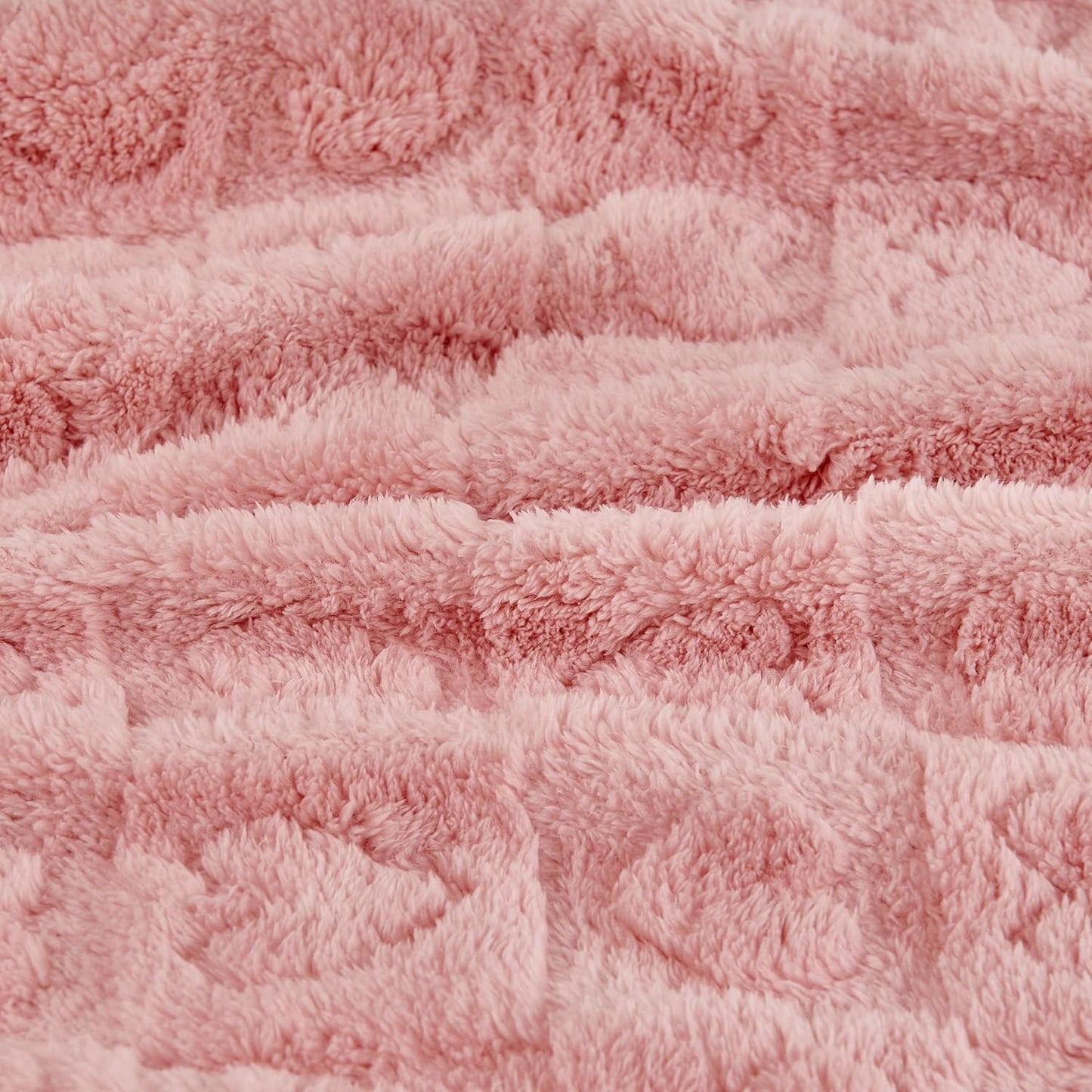 Yurhap Fleece Baby Blanket - Ultra Soft Heart Checkered Design | Cozy Infant Receiving Blanket 30”×40” (Dark Pink)