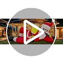 6FT Inflatable Santa Claus with LED Lights Outdoor Christmas Yard Decoration