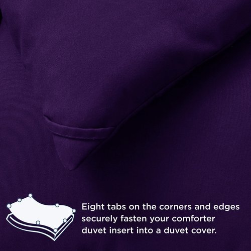 Bedsure Comforter Duvet Insert - Quilted Comforters Twin XL Size, All Season Duvet, GentleSoft Down Alternative Bedding Blanket, with 8 Tabs, Gifts for Women/Men, Purple, Twin XL 92 x 68 Inches