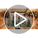 Christmas Doormat 17x29 Inch Winter Red Bow Pine Forest Farmhouse Welcome Rug - Variation: Pine Forest & Red Bow / 1.5x2.5 ft