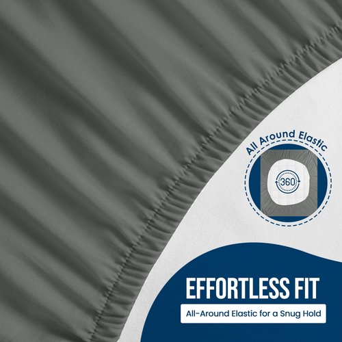 Full Size Mattress Protector Waterproof, Premium 200 GSM Terry Mattress Cover, Soft & Breathable Bed Cover, Fitted Sheet Style Stretchable Deep Pockets 15" by Utopia Bedding (Gray)