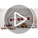 Large Red Glass Christmas Ornaments Set - 6 Pack, 4 Inch Holiday Decorations with Matte & Shiny Finishes